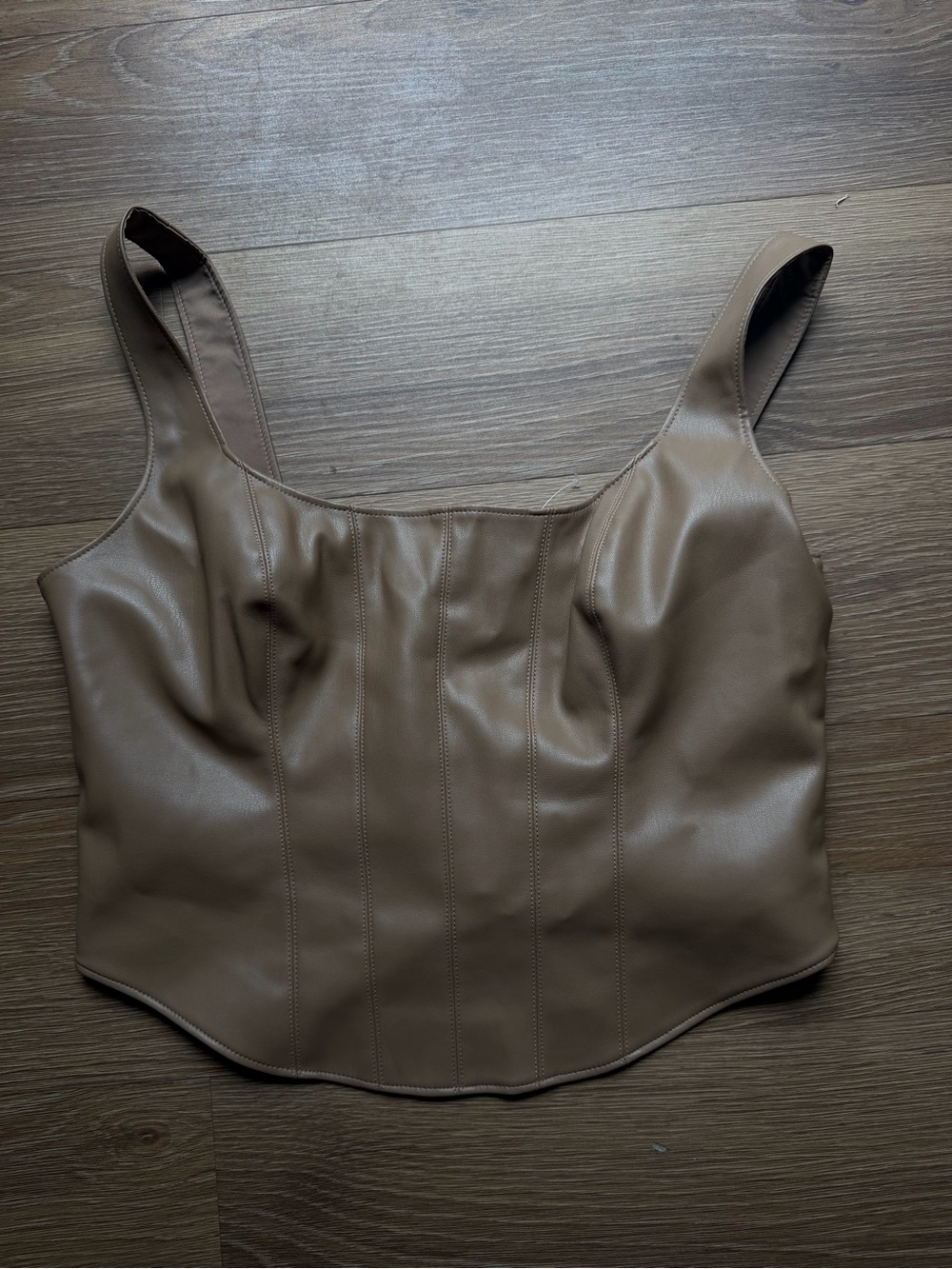 Abercrombie & Fitch vegan leather corset top